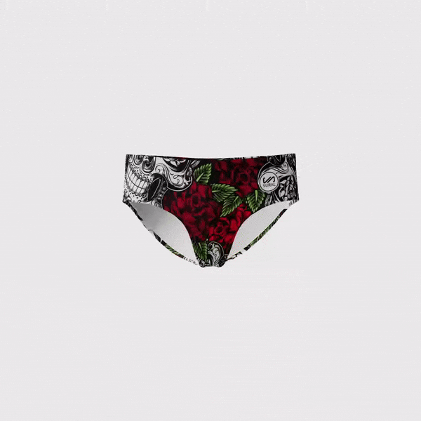 Slip Natación Hombre 10 cm FLOWER SKULLS Sural